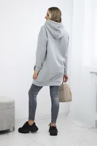 Hoodie with grey patches