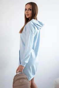 Azure dress with a hood