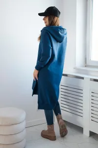 Insulated sweatshirt with slits on the sides jeans
