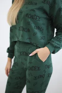 Set with green inscriptions