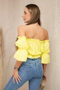 Yellow blouse over the shoulder