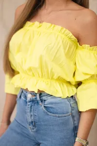 Yellow blouse over the shoulder
