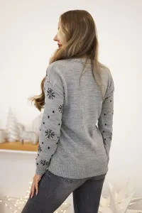 Christmas sweater with inscription gray
