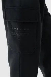 Chlapčenské zateplené tepláky 4F JUNIOR TROUSERS-JWAW24TTROM760-20S-DEEP BLACK