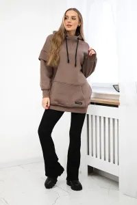 Mocca insulated turtleneck sweatshirt