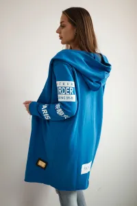 Cloak with subtitles purple-blue