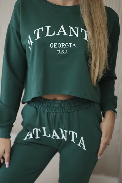 Set with green Atlanta print
