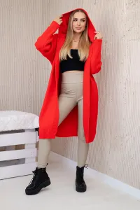 Red hooded sweater