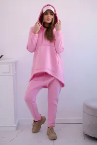 Baggy trousers set in light pink