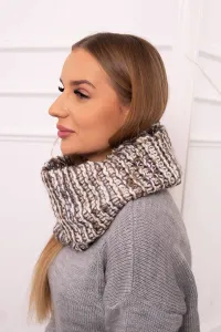 KN16 Women's chimney ecru+mocca