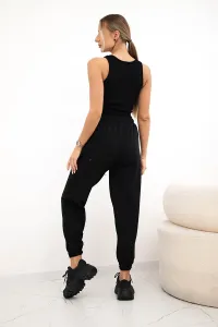 Set top+pants black