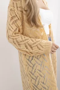 Long cardigan Super KID Mohair peach