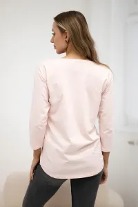 Blouse with Superior print powder pink