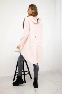 Sweatshirt with zip back powder pink
