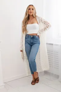Long cardigan Super KID Mohair Off-white
