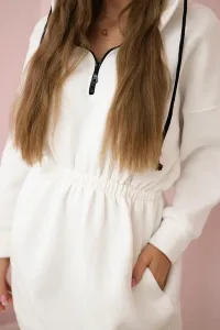 Insulated dress with hood ecru