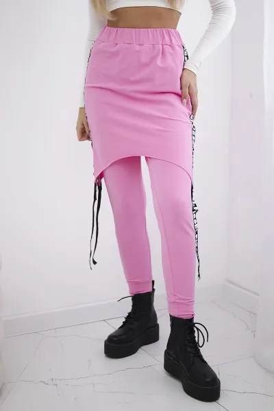 Pants/suit with selfie lettering light pink