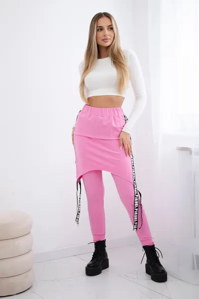 Pants/suit with selfie lettering light pink