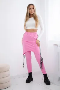 Pants/suit with selfie lettering light pink
