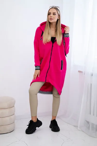 Legínovo Hnedá mikina na zips s kapucňou Farba: Ružová, Veľkosť: UNI