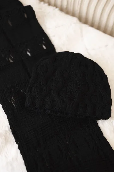 Women's set with scarf Amelia K329 black