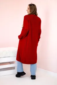 Long red sweater