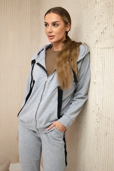 Sports set with grey stripes