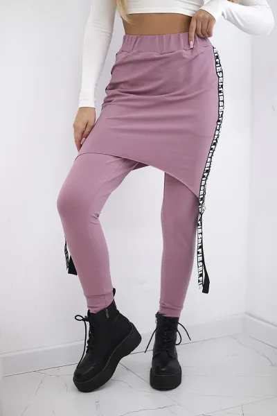 Pants/suit with selfie lettering dark pink