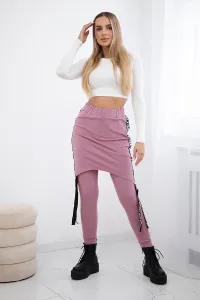 Pants/suit with selfie lettering dark pink