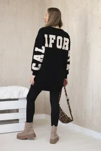 Insulated sweatshirt with California black inscription