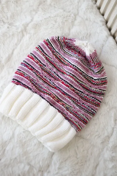 Women's cap Feba K330 white+powder pink