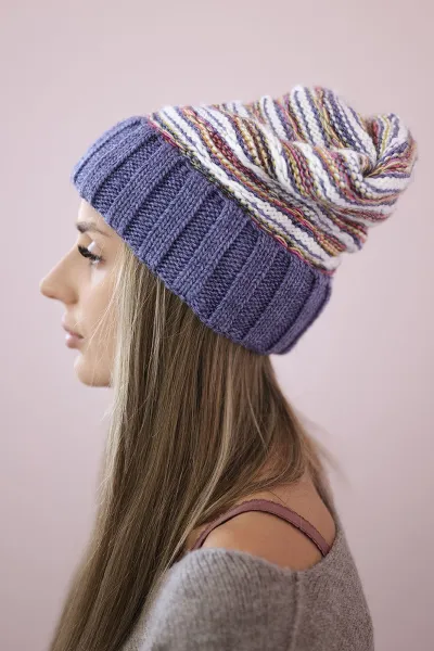Women's cap Feba K330 purple