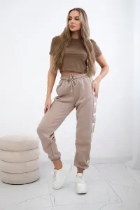 Cotton pants Amour dark beige