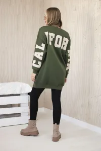 Insulated sweatshirt with California khaki inscription