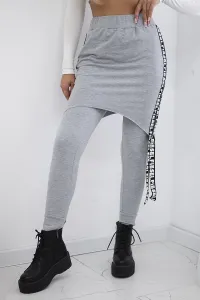 Pants/suit with gray selfie inscription