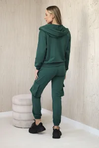 Set 3in1 sweatshirt + top + pants green