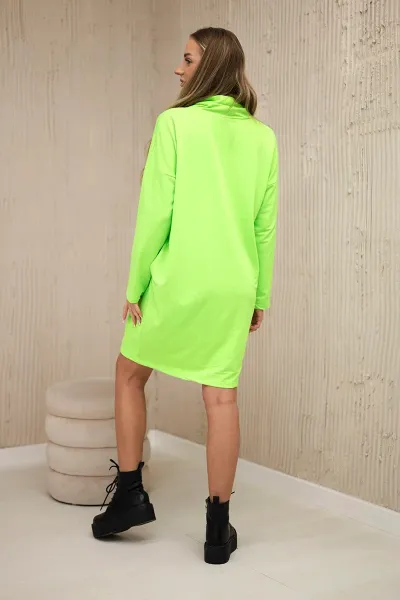 Tie dress green neon