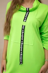 Tie dress green neon