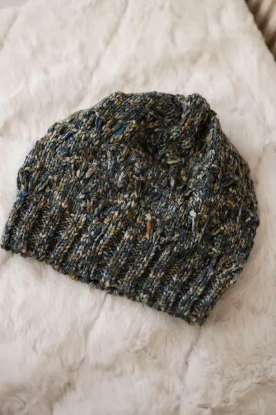 Cap with fleece jeans Roksana K209 + yellow