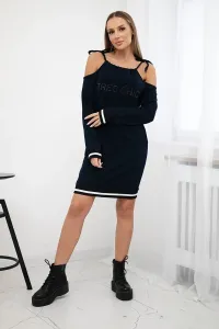 Tres Chic Dress Navy Blue
