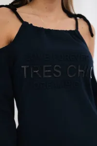 Tres Chic Dress Navy Blue