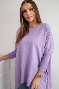 Legínovo Biela oversized blúzka Farba: Fialová, Veľkosť: UNI
