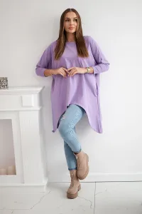 Legínovo Biela oversized blúzka Farba: Fialová, Veľkosť: UNI