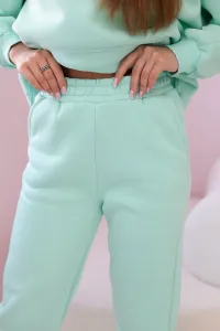Cotton set with mint print