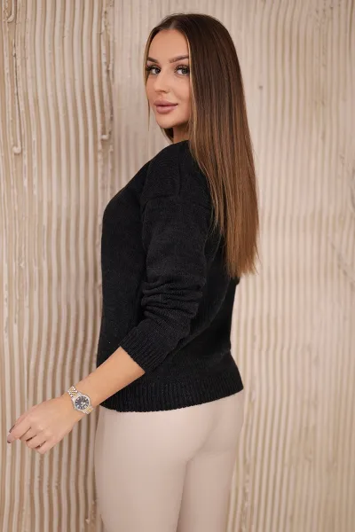 Graphite V-neck sweater