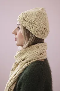 Women's set with scarf Maja K327 beige