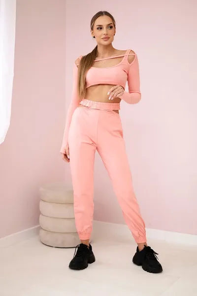 Set with apricot blouse top