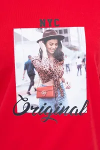Blouse with Original print red