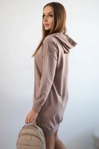 Mocha dress with hood