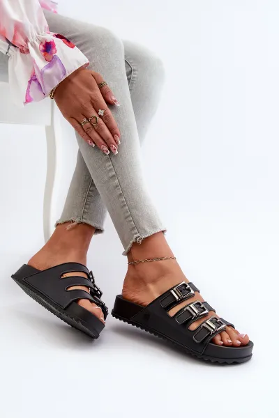 Dámske gumové flip -flops Zaxy JJ285058 čierna